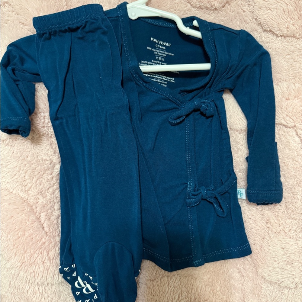Posh Peanut Navy Baby Outfit Set